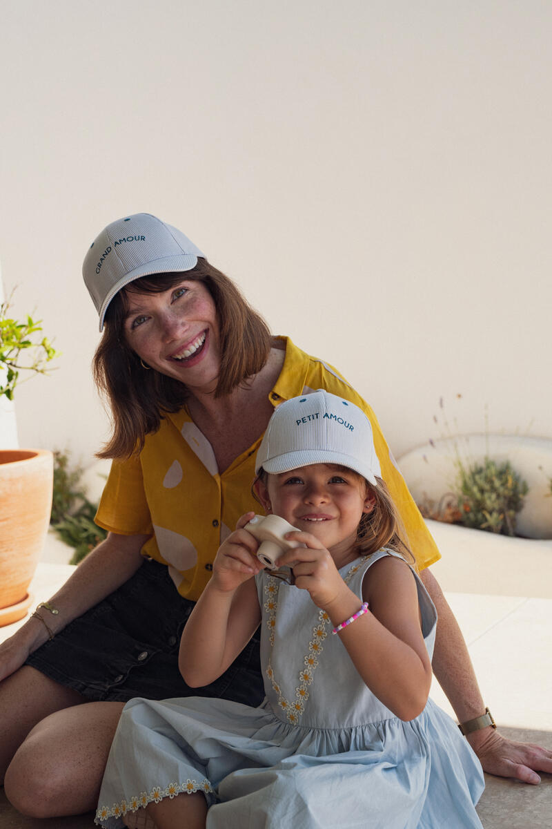 Casquette enfant Petit Amour Beige Stripes 9-24M Chamaye lifestyle3