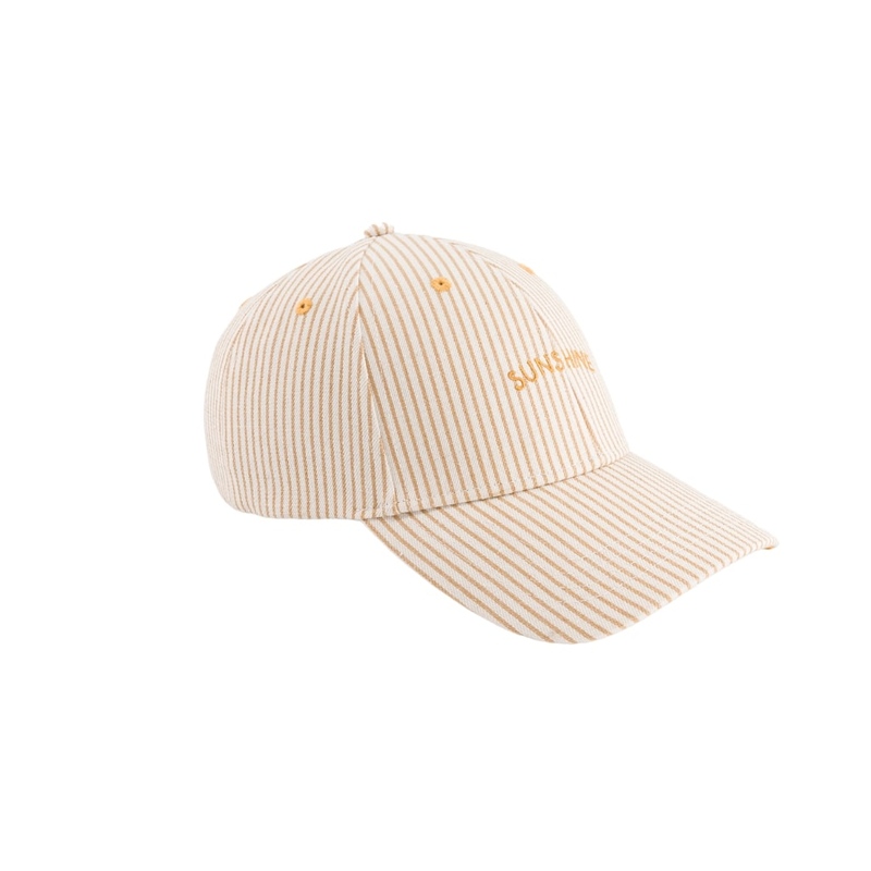 Casquette Sunshine Yellow Stripped CHAMAYE cote