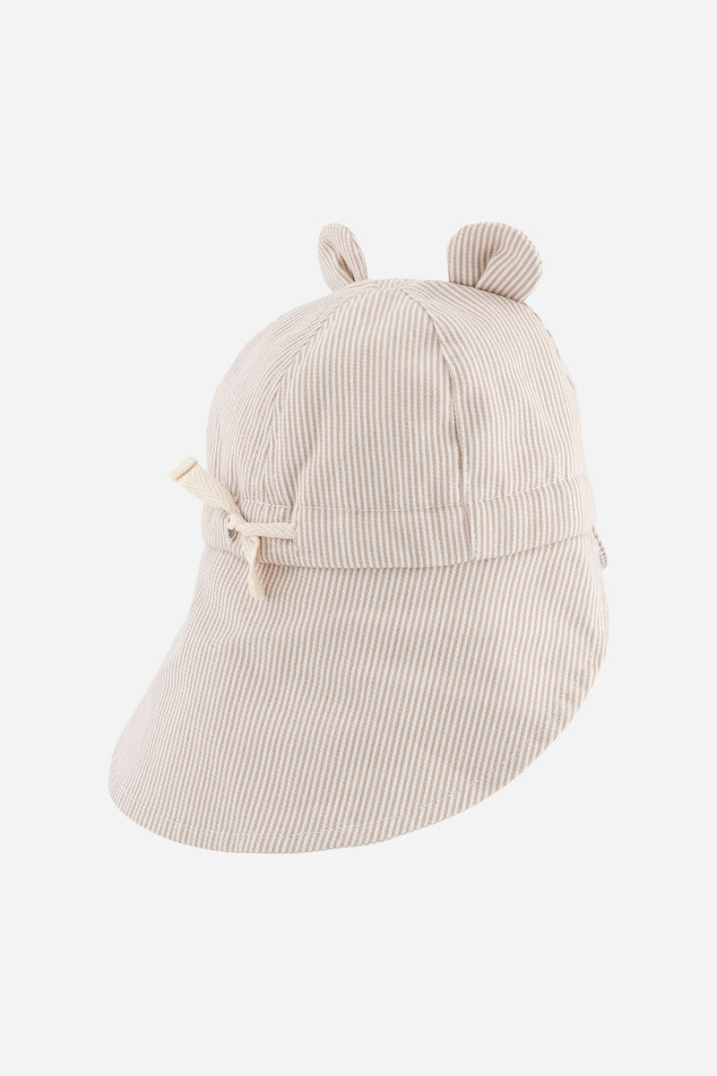 Chapeau bébé Petit Amour Beige Stripes CHAMAYE dos